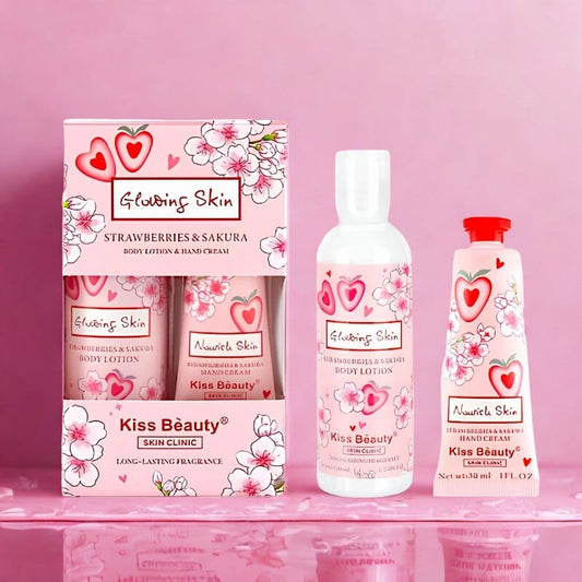 Lotion Corporel & Crème de Mains à la FRAISE & SAKURA